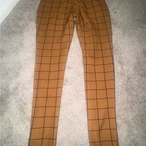 Women’s Brown Checkered Pants